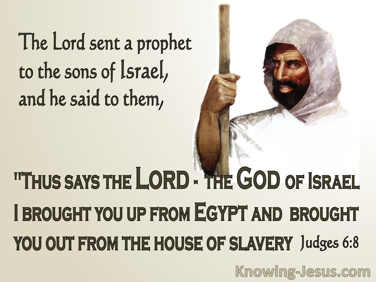 Judges 6:8 The Lord Sent A Prophet (brown)